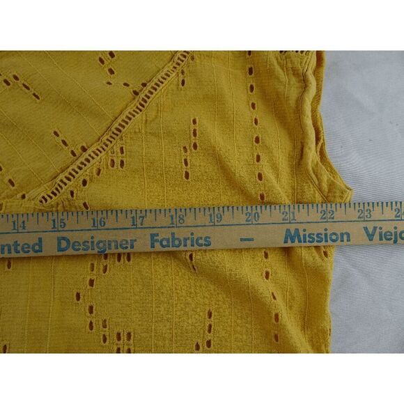 PrAna 100% Organic Cotton Women Yellow Top Size L - Picture 8 of 9